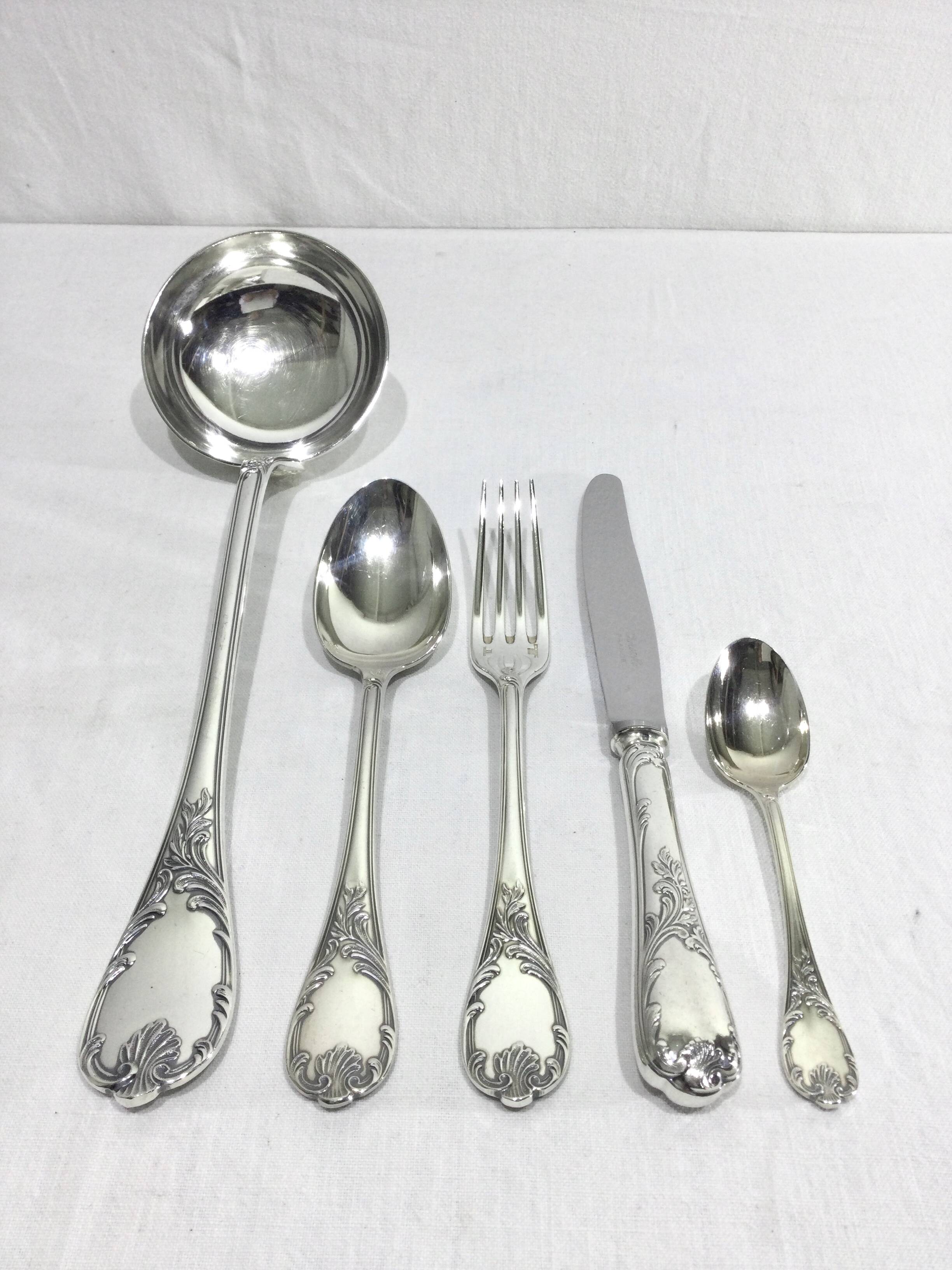 Christofle – 49-piece cutlery set Marly model