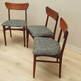 Set of four teak chairs, Danish design, 1970s, production: Denmark