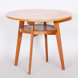 Small Mid Century Table, Made in Czechia, 1950s, Original Condition, Oak