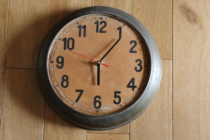 Brass wall clock 1950