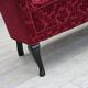 1950s, Danish 2-seater sofa, cherry-red furniture velour.
