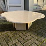 Flower travertine coffee table