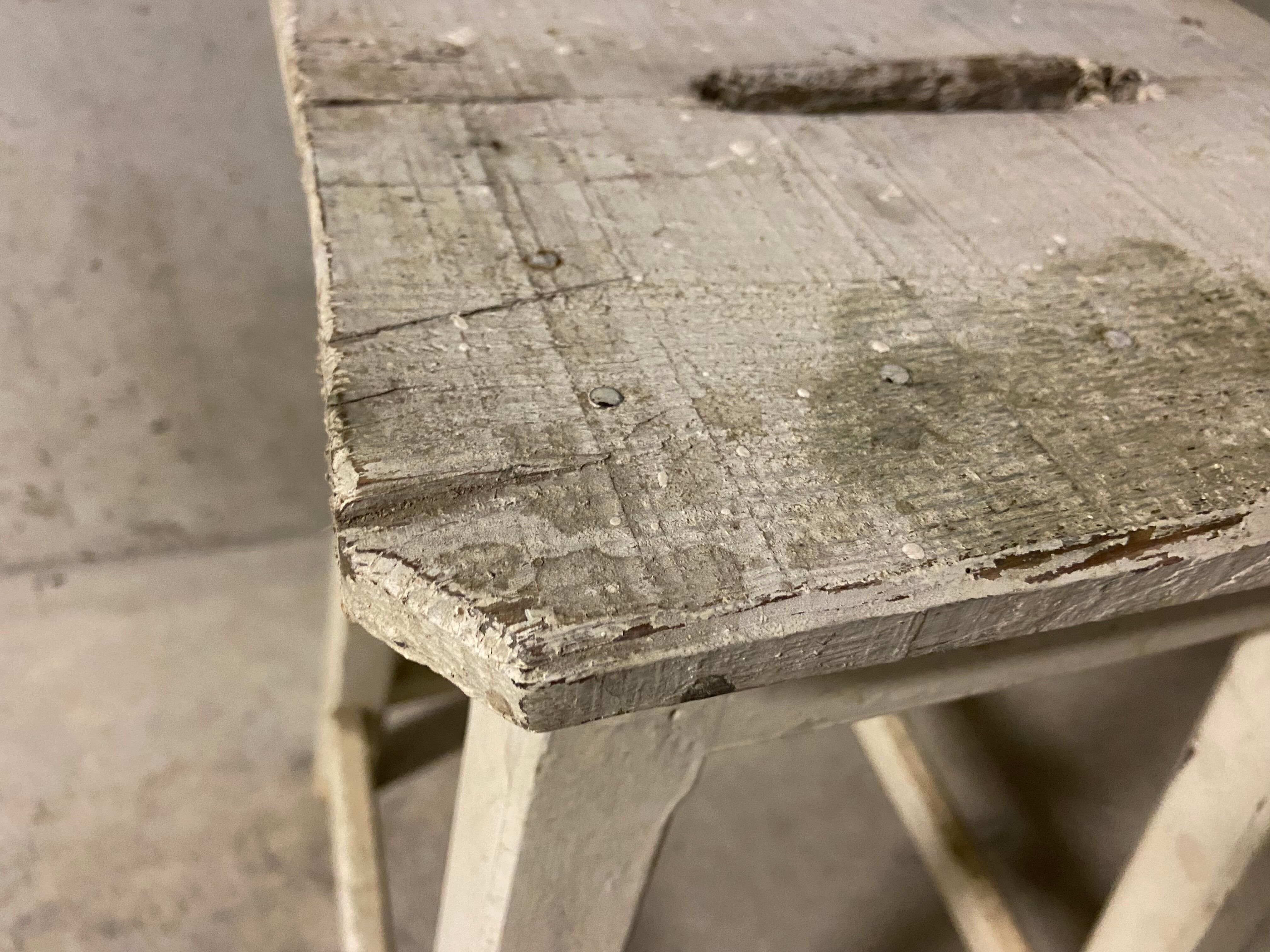 Wooden workshop stool