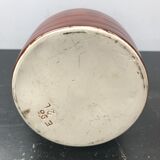 Ancien pichet 2l céramique rayée marron années 70 vintage