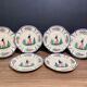 Six earthenware plates signed HB Quimper