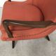 Orange-pink art deco armchair 1930s/40s