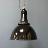 Black enamel Bauhaus factory lamp from Industria Rotterdam