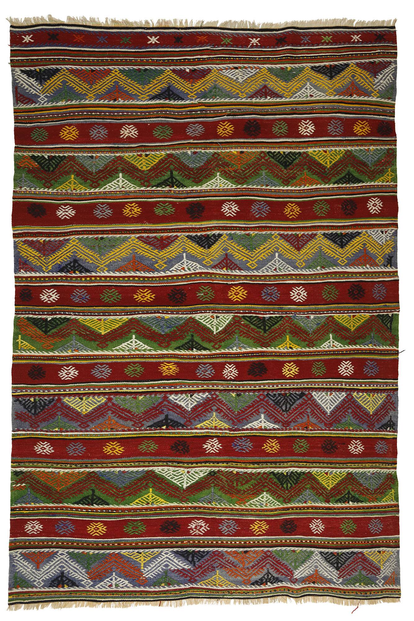 Authentic Vintage Turkish Kilims & Handwoven Rugs – Unique Home Decor Pieces 186x 265 cm
