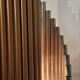 Table Lamp with Organ Pipes – 5 Light Points, Chrome Steel and Metal