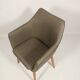 Vintage fauteuil de bureau gris anthracite chêne clair chaise de bureau moderne design