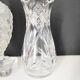 Deux vases en cristal à facettes