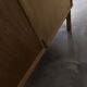 1950 wardrobe with compass legs, sliding doors, and a new top.