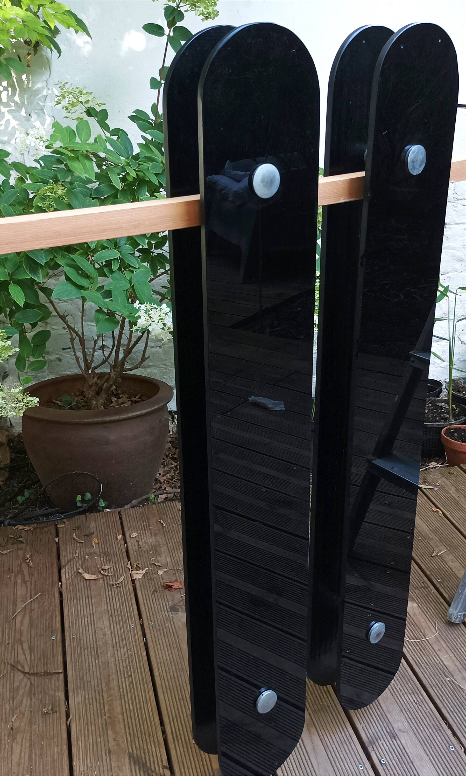 Large format solid glass vintage door handle