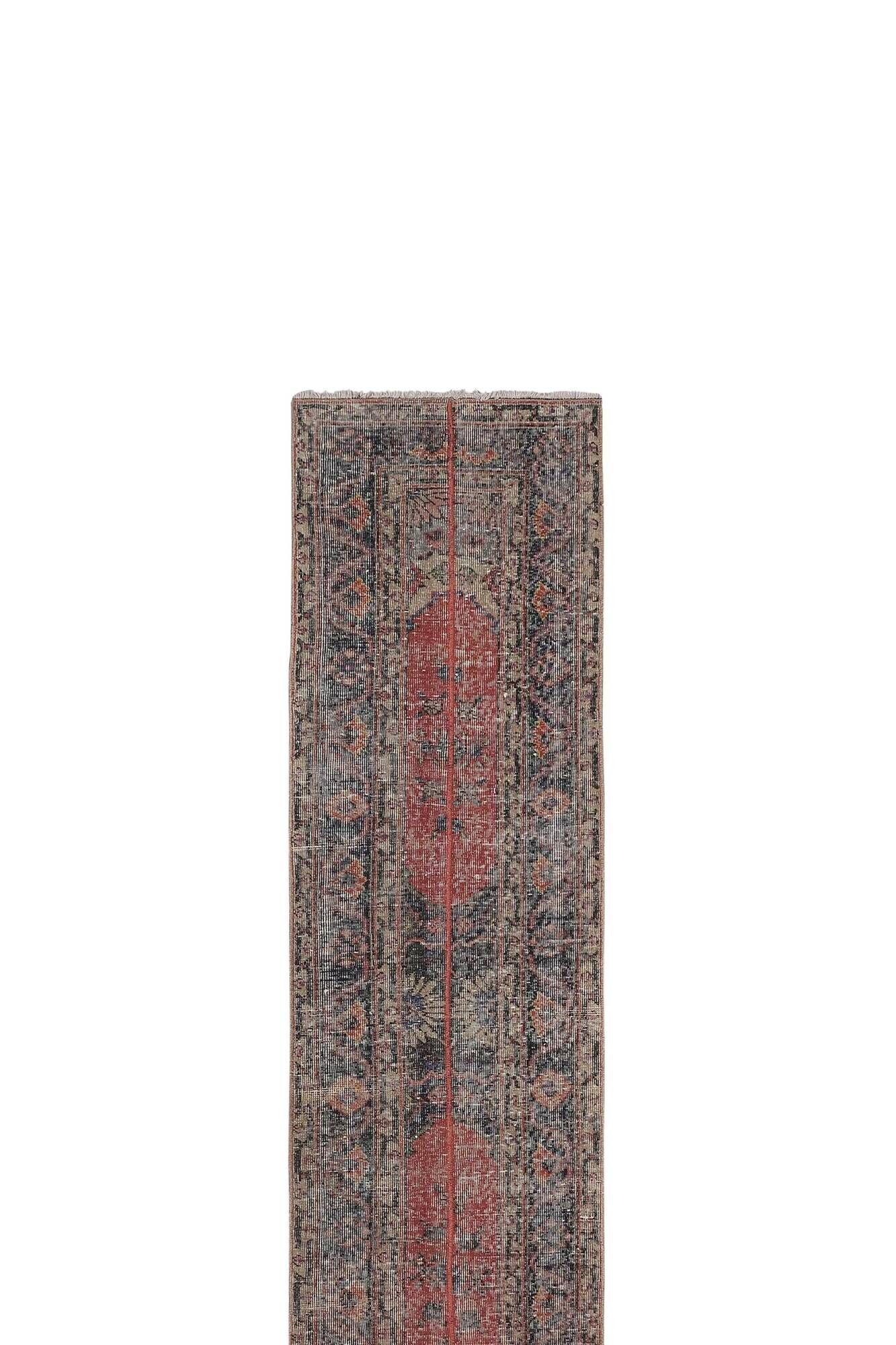 Vintage Turkish hallway rug 68x361 cm
