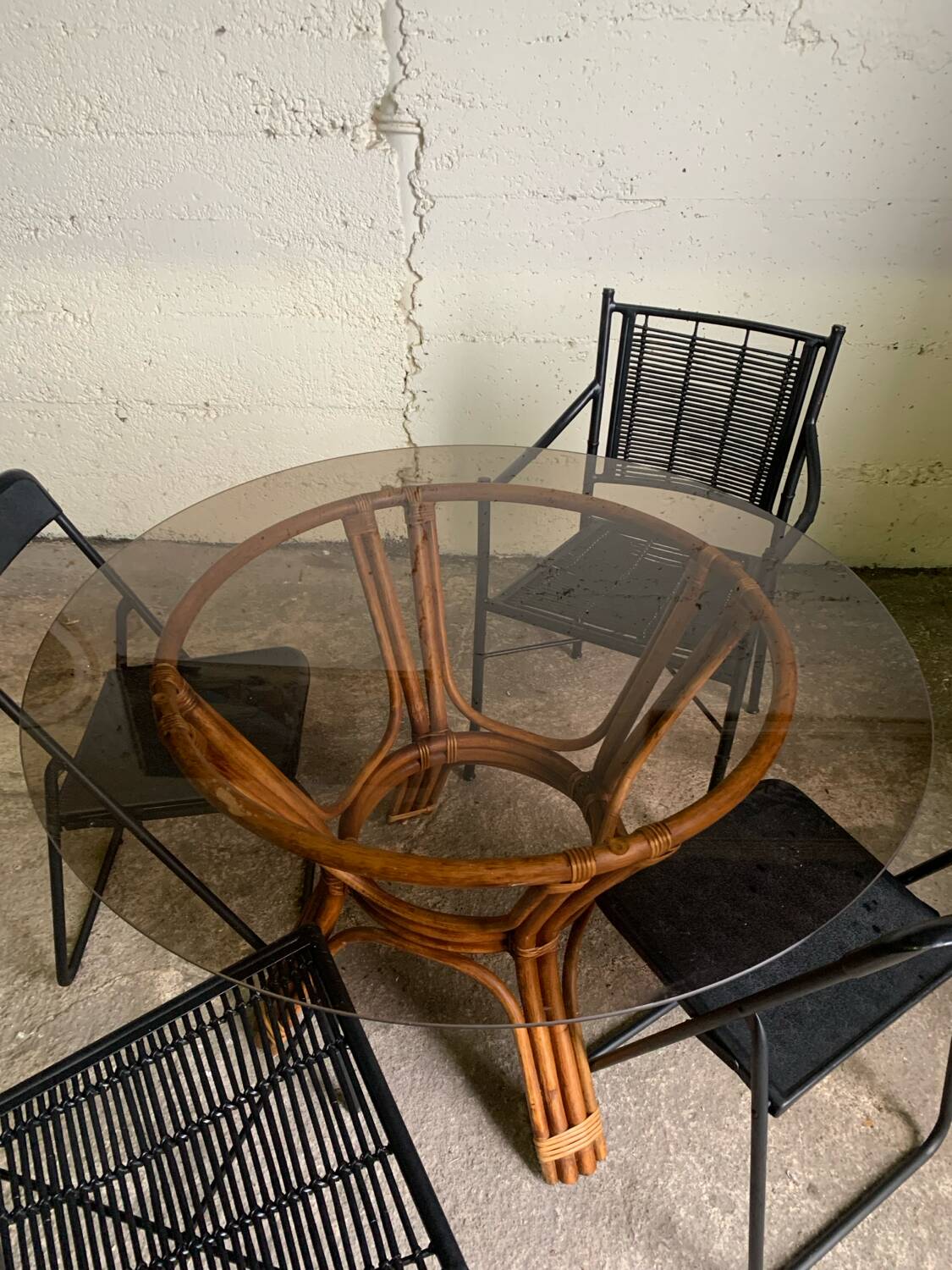 Bamboo table from the 1970s