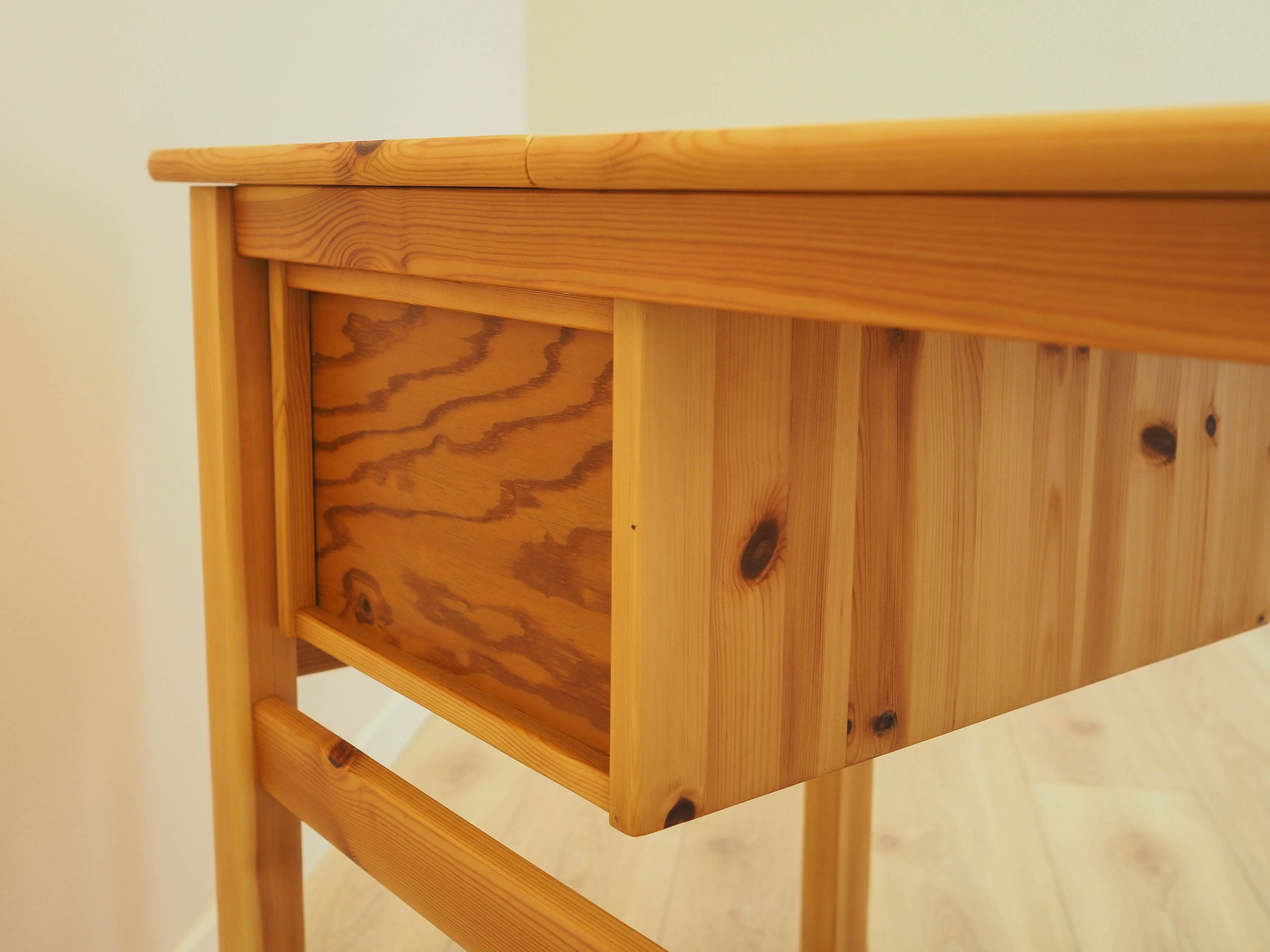 Danish pine desk with adjustable top, 1990s