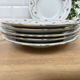 Set of 6 hollow porcelain plates