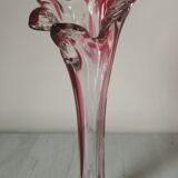 Vase soliflore free-form blown glass