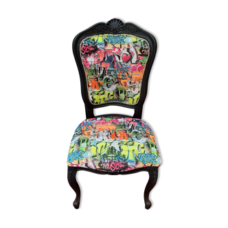 Street art noire chair