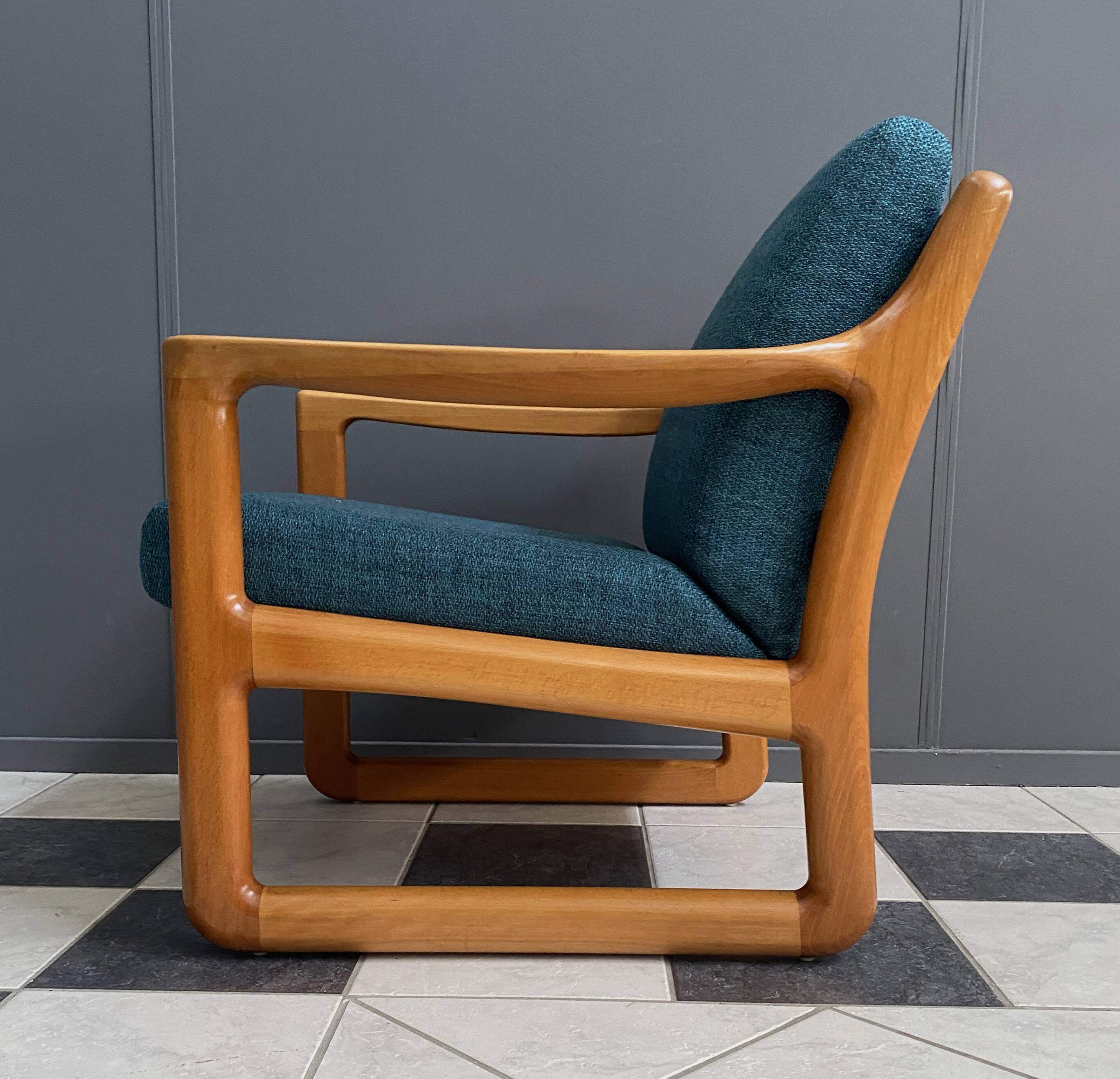CFC Silkeborg arm chair by Johannes Andersen new green upholstery 1960s