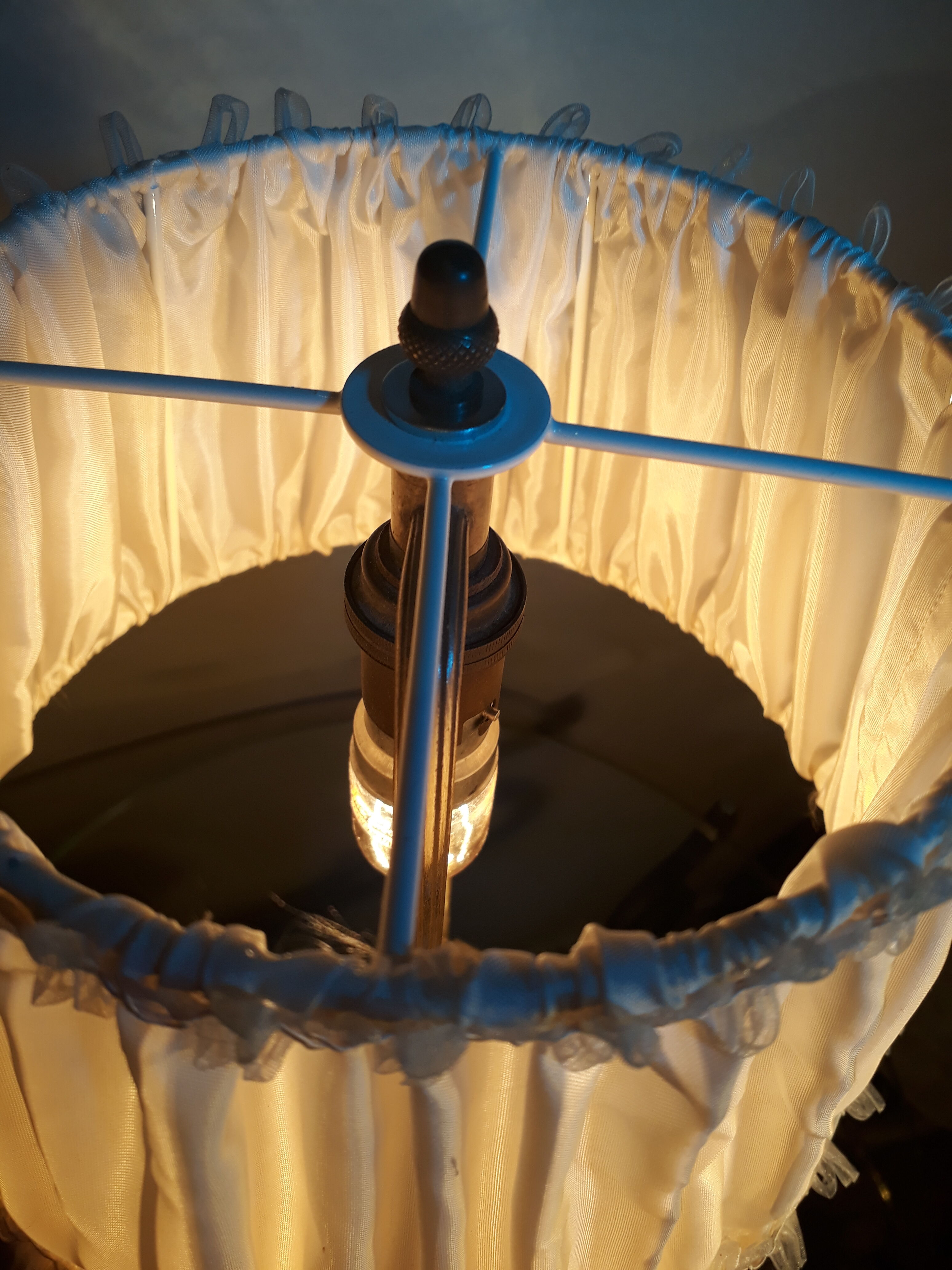 Large silver bronze lamp 1900 art nouveau with its ce standard electric day offal