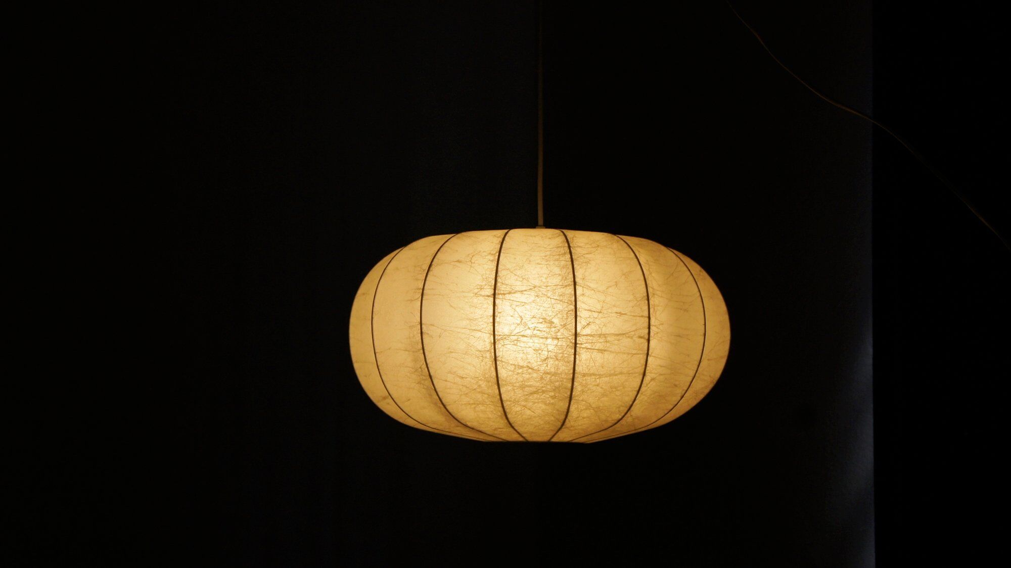 Mid-century german cocoon pendant lamp