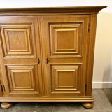 Mid 20th century solid oak brutalist sideboard