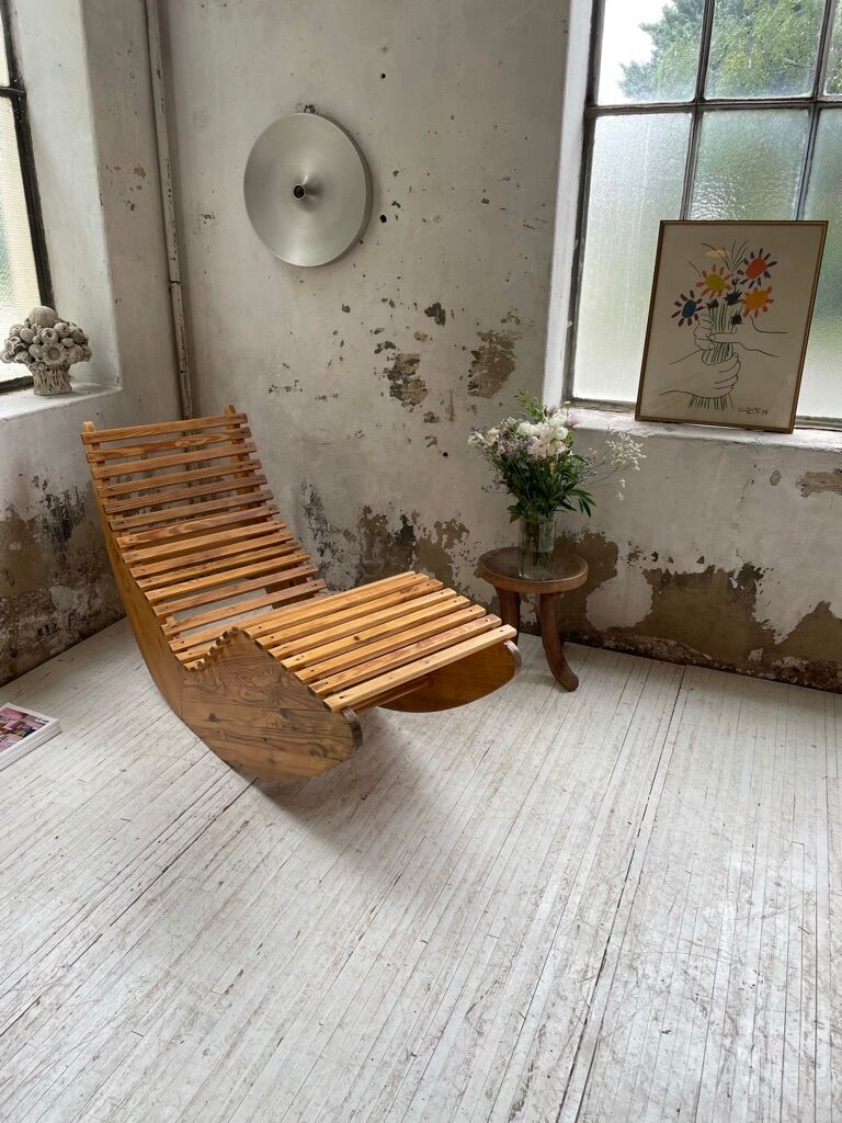 Deckchair bauhaus pine