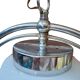Suspension Vintage Space Age – Design des années 70 – Verre opalin et chrome