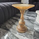 Table d'appoint en pierre naturelle en marbre albatre - élégante et un