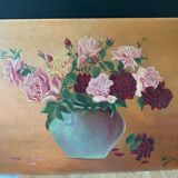 Tableau bouquet peinturez l’huile