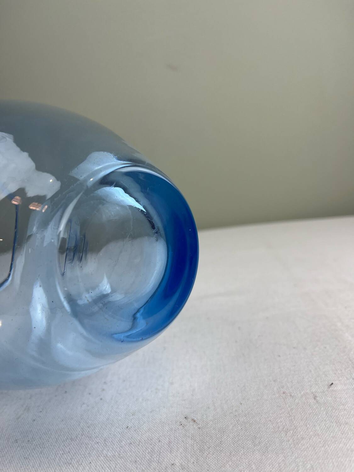 Azure blue vase