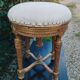 Antique piano stool in gilded wood, Louis XVI style.