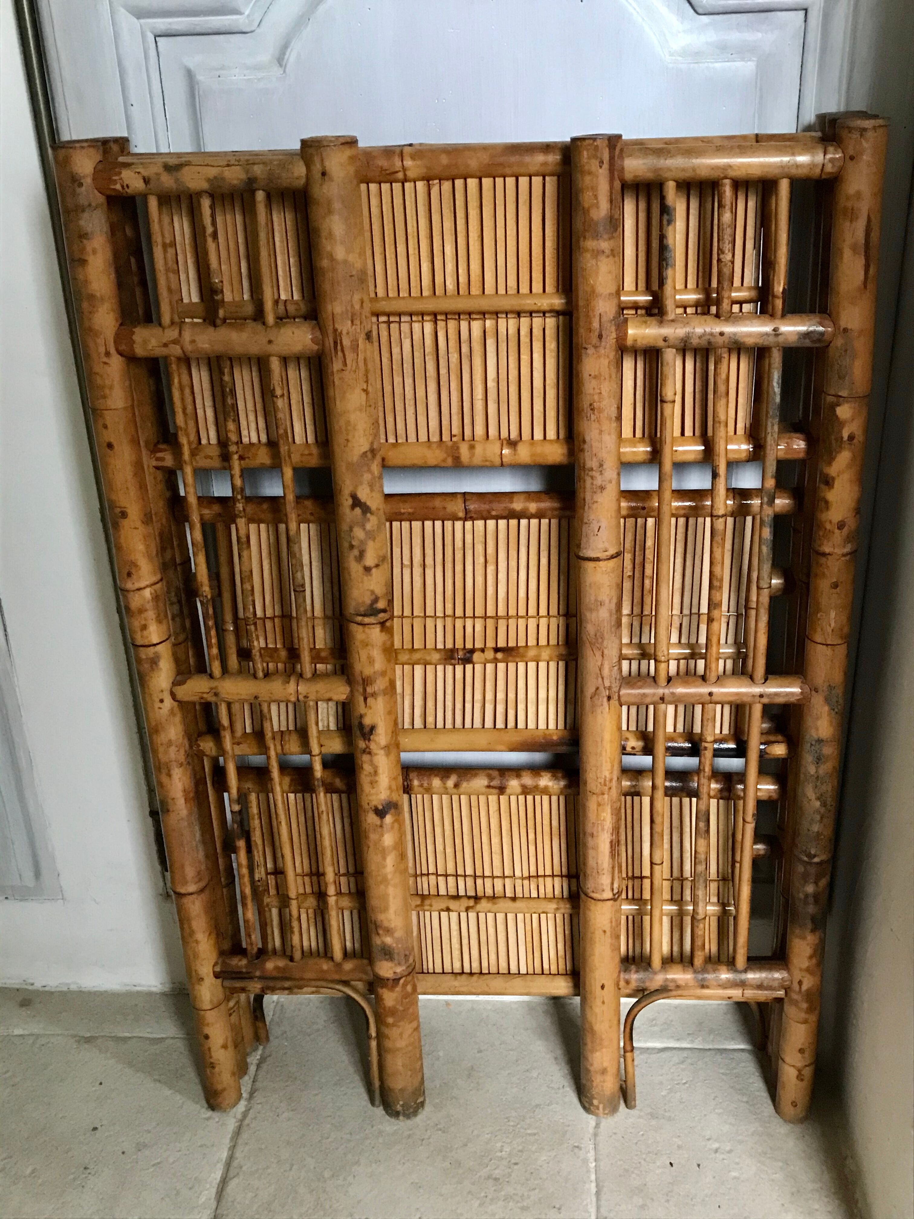 Vintage bamboo shelf 80cm