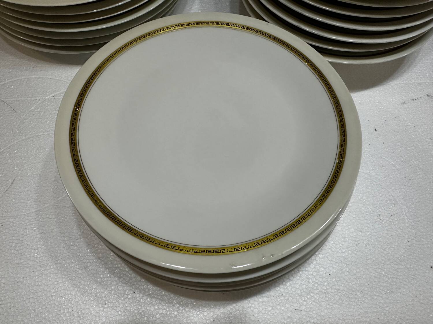 A. Vignaud-Limoges-France- Service 18 Pcs Greek Frieze Gilded