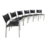 Vintage SE06 leather dining chairs Spectrum Martin Visser
