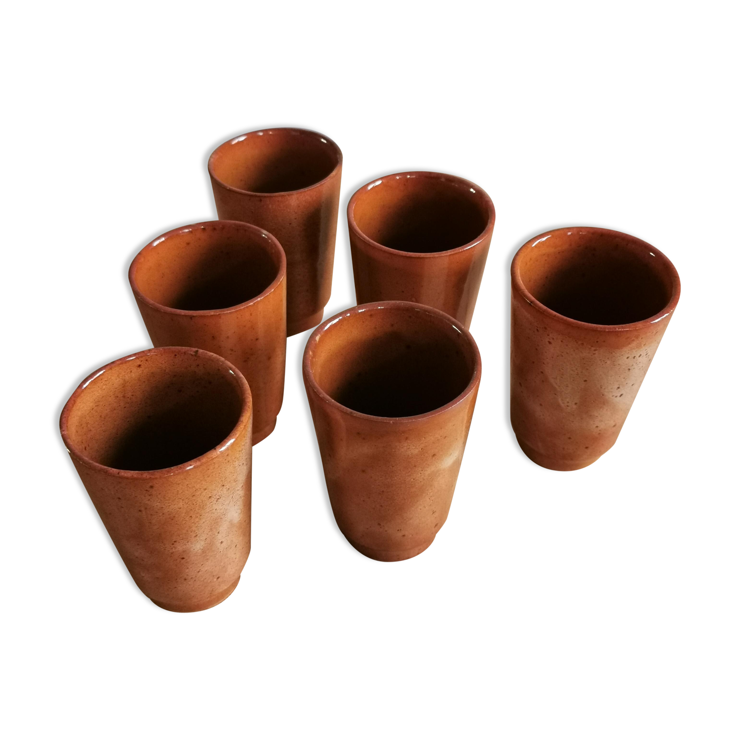 Set of 6 sandstone cups