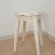 Vintage white farm stool