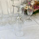 7 Luminarc champagne flutes, Lance model, 1970, made in France