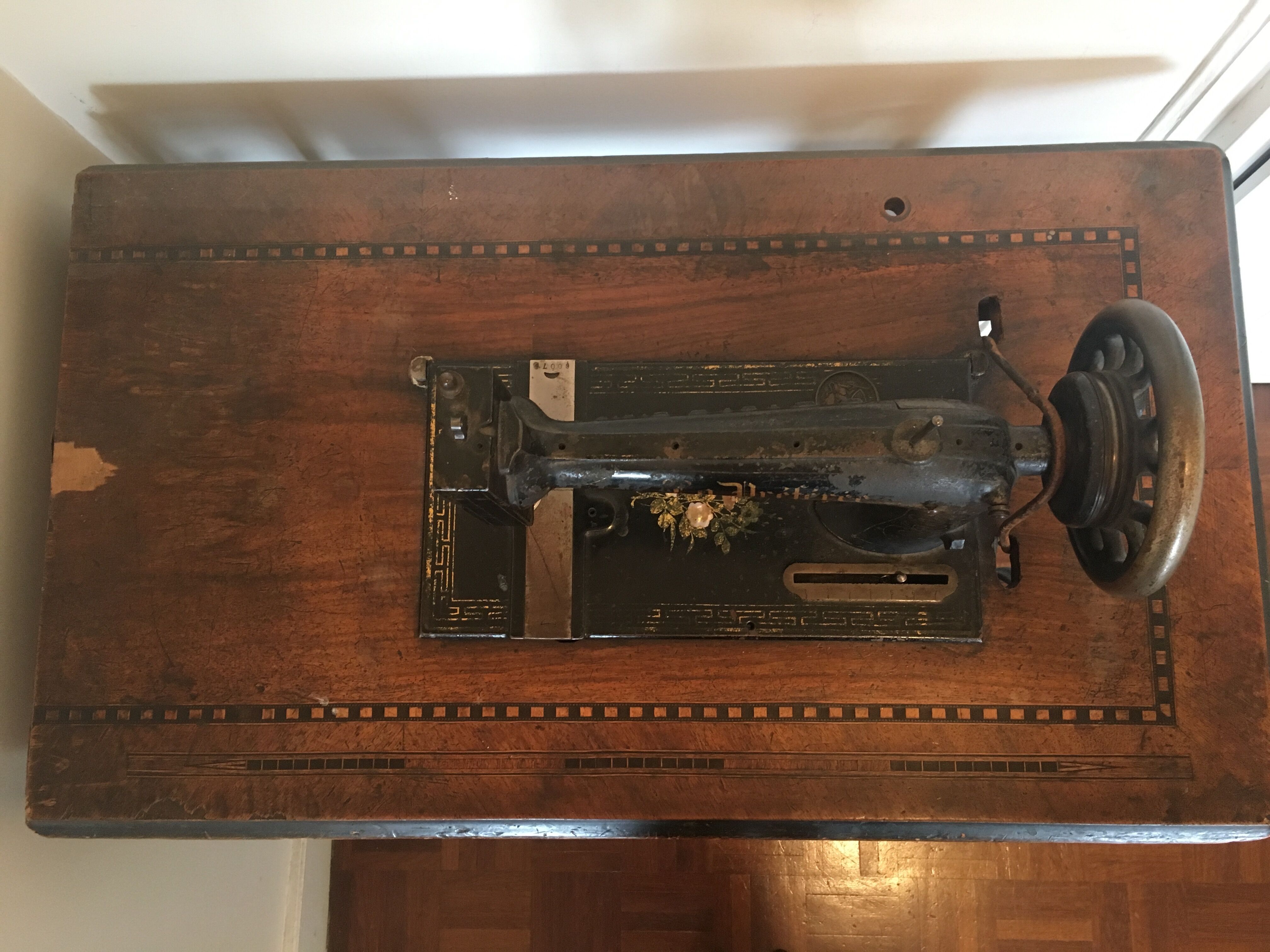 Ancient sewing machine