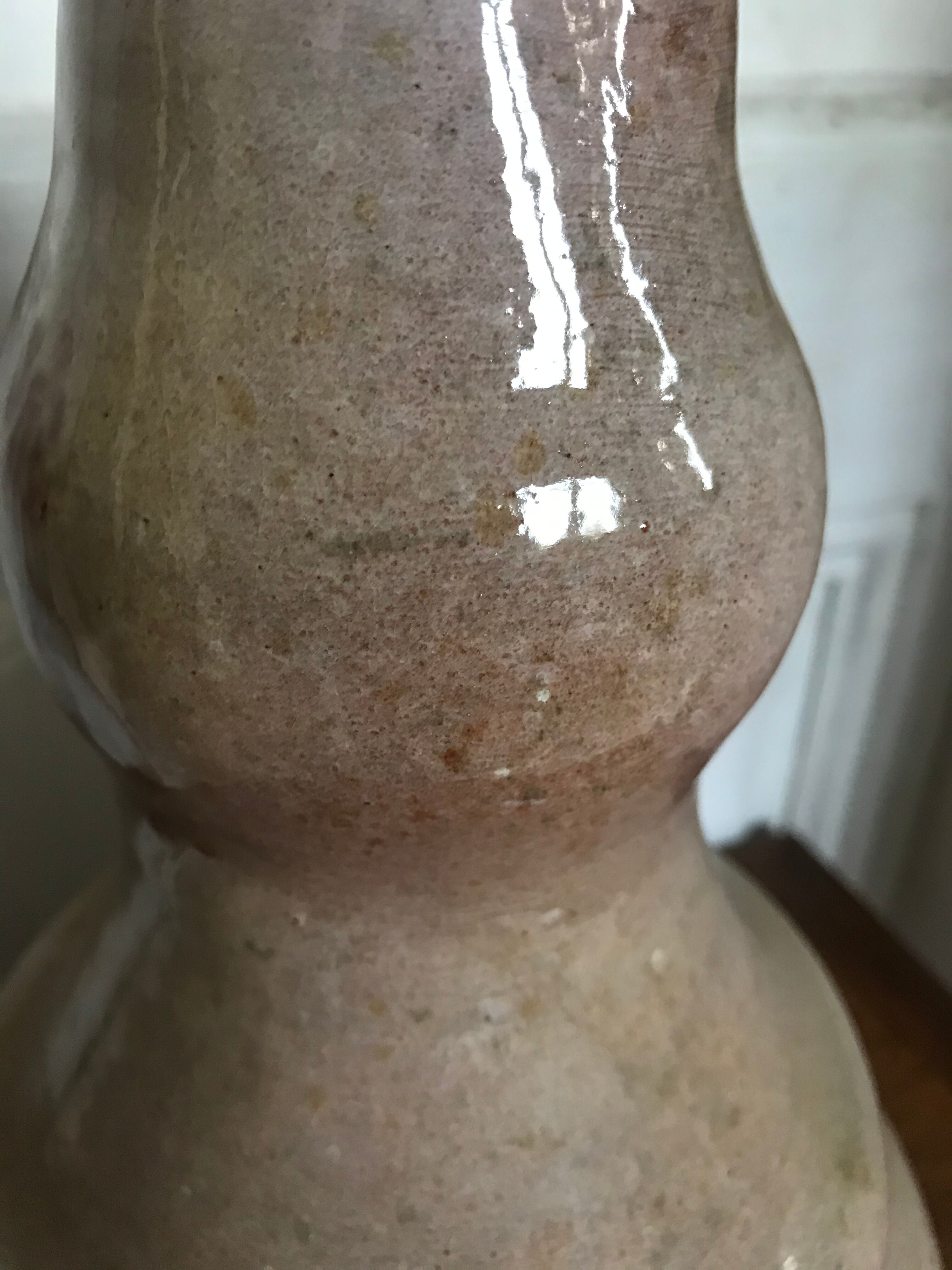 Vintage enamelled ceramic lamp base