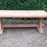 Monastery table solid oak raw wood