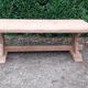 Monastery table solid oak raw wood