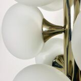 Kaiser chandelier with 9 arms in chrome, 1960s, Germany