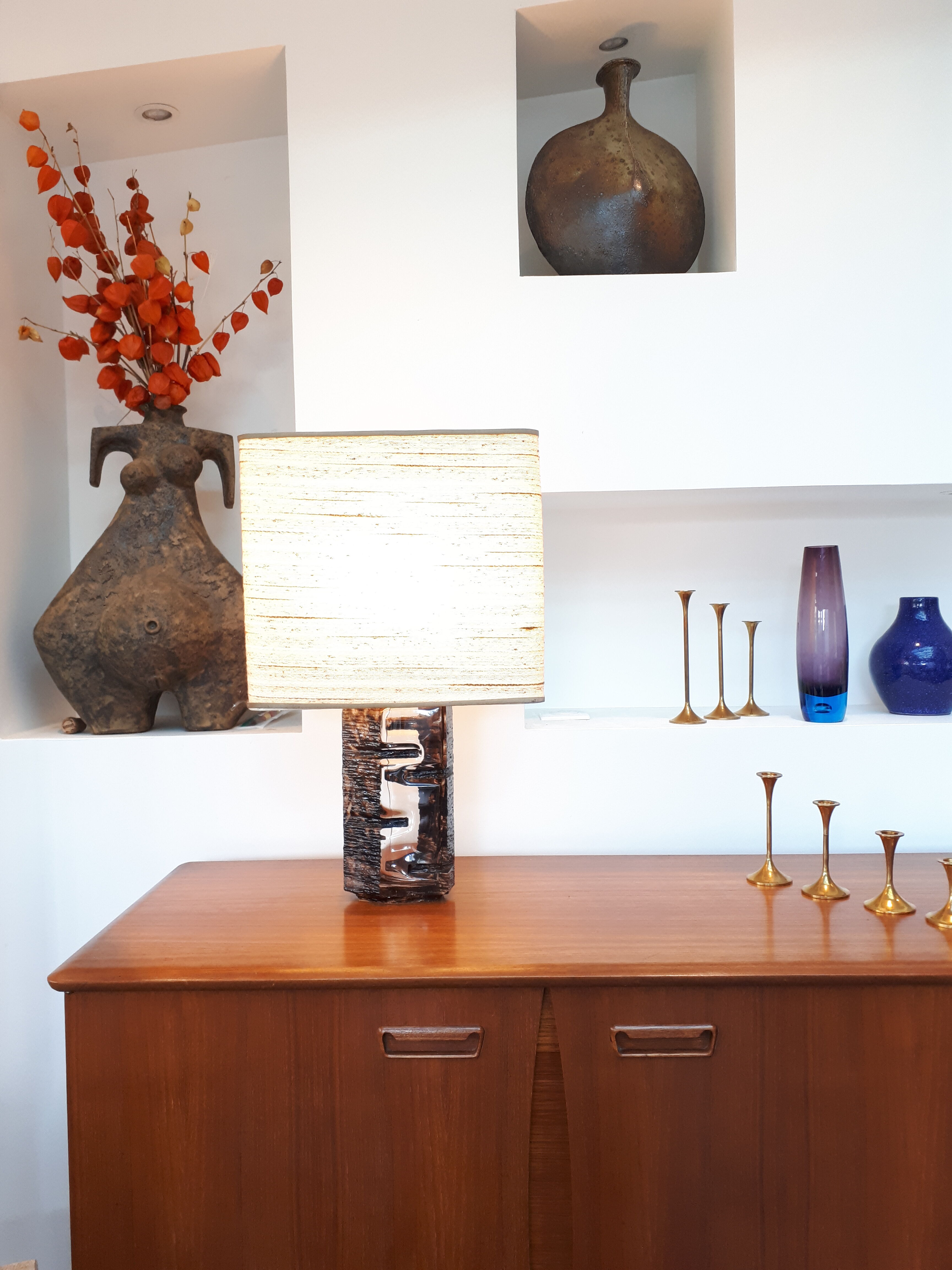 Brutalist lamp Argos by César Baldaccini for Daum