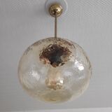 Vintage suspension globe in amber glass