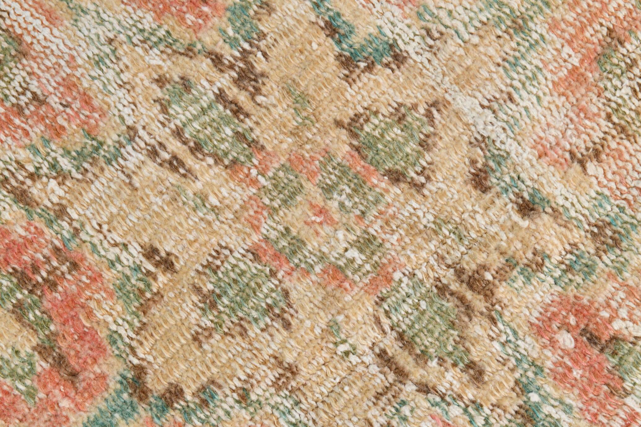 6x10 Peach Red Turkish Vintage Rug, 194x294Cm