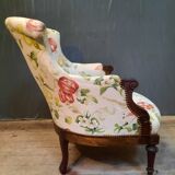 Pair of Louis XVI style toad armchair