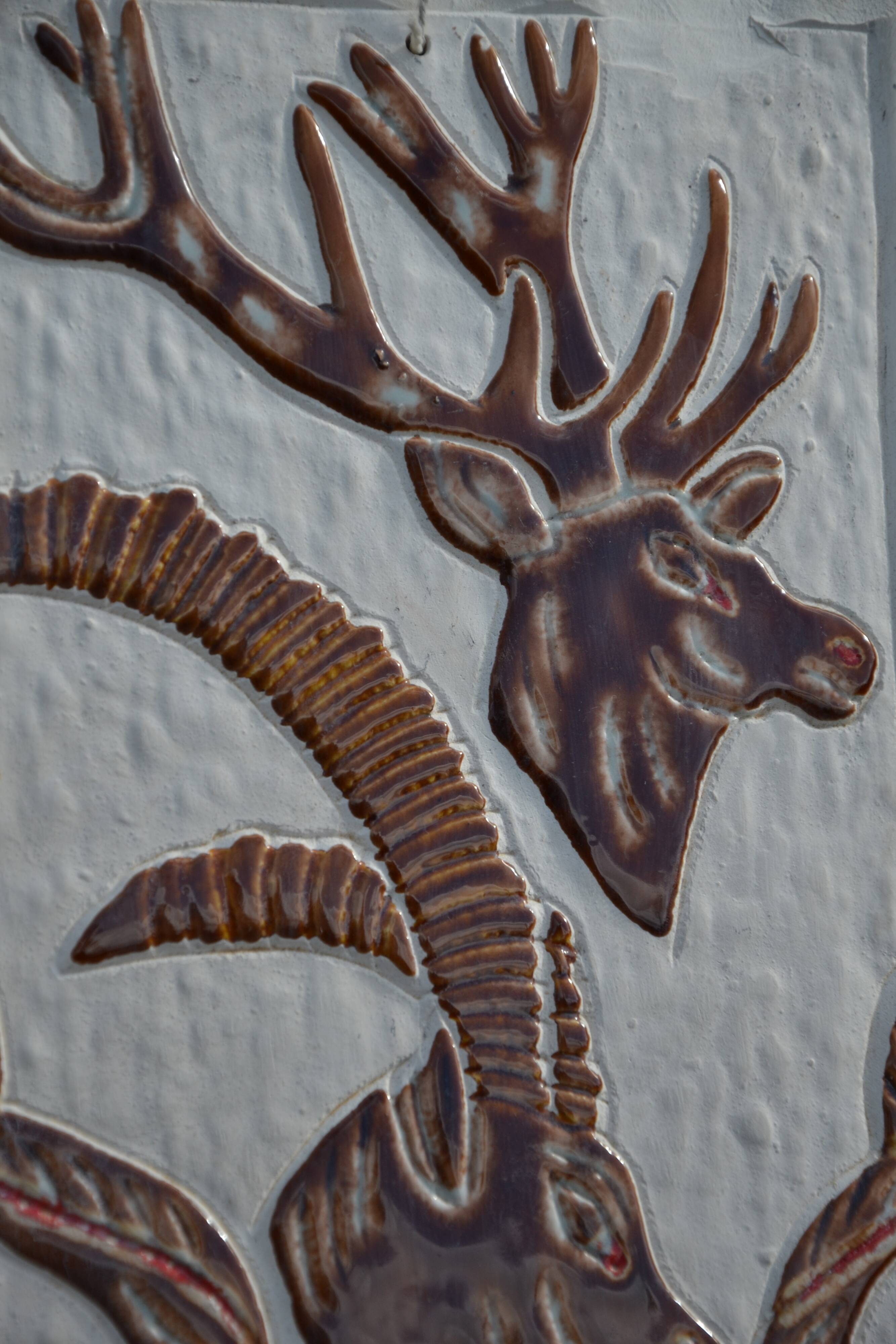 Robert Loiseleur ceramic wall plaque, 1950s-60s