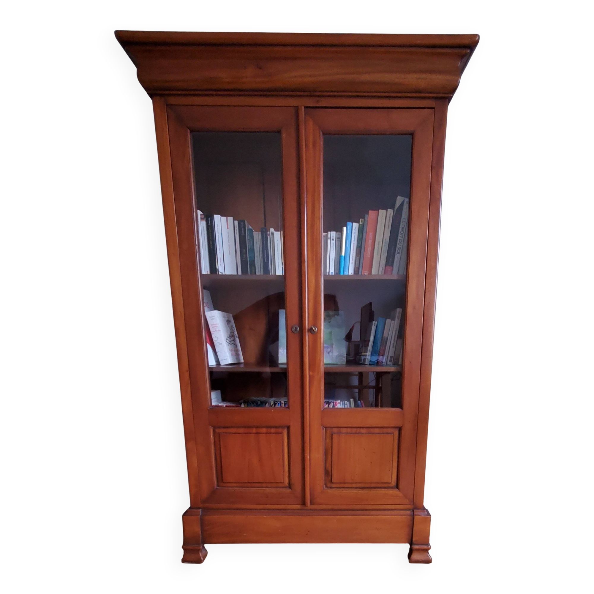 Showcase library in solid wood